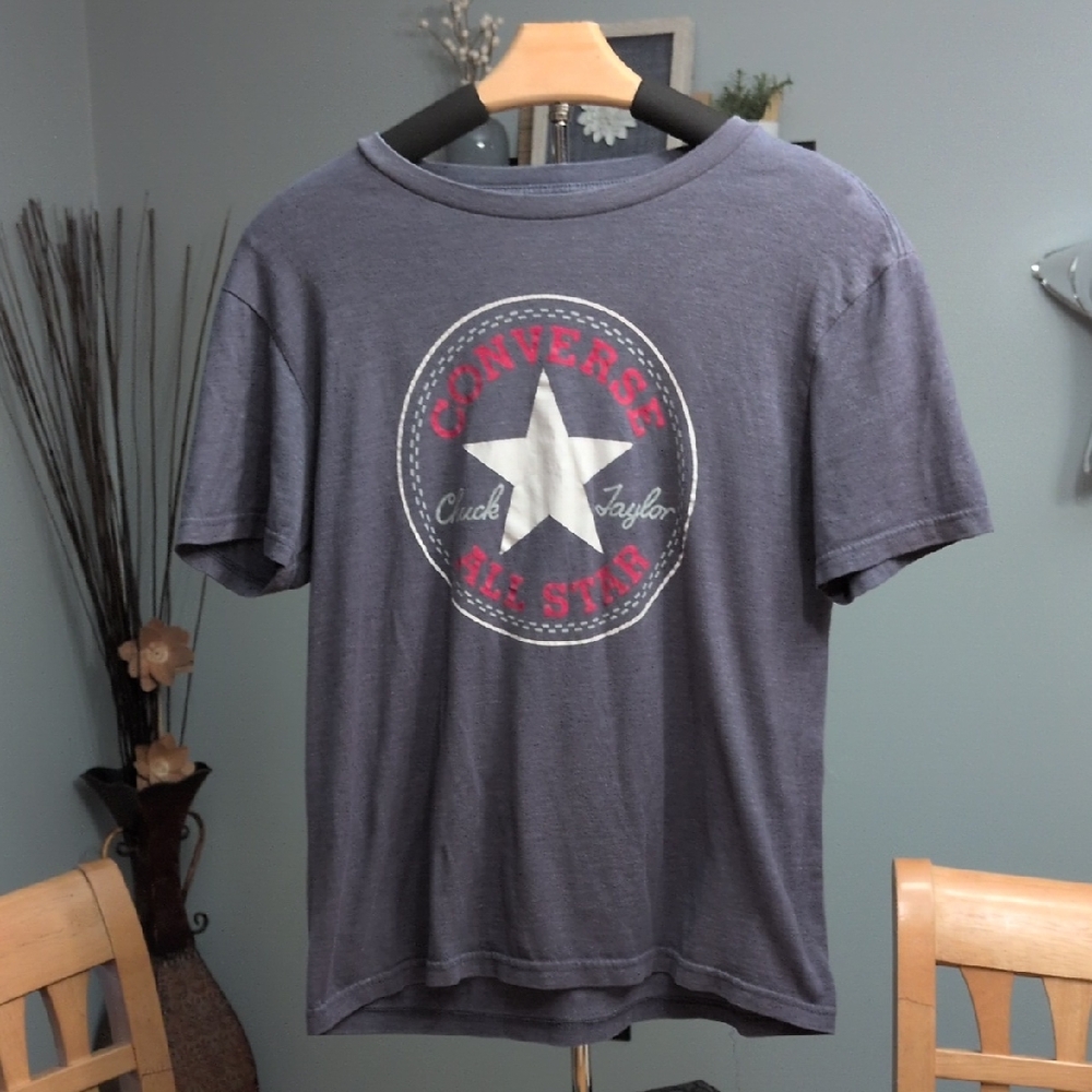 Converse Gray Graphic Tee with Red Logo